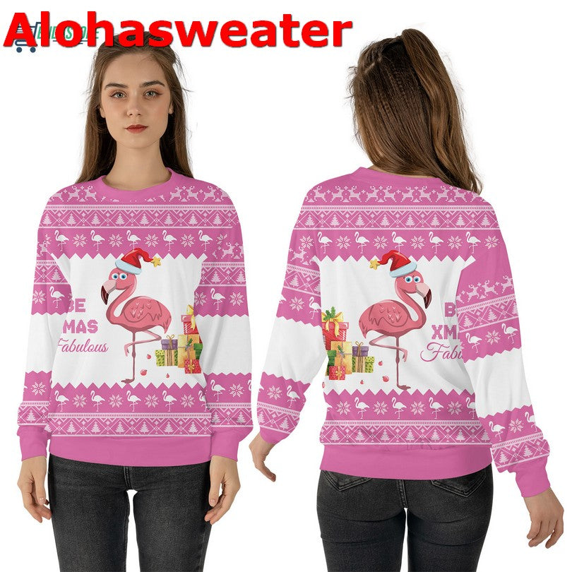Flamingo be xmas fabulous Christmas Sweater - Holiday Gift product image 3