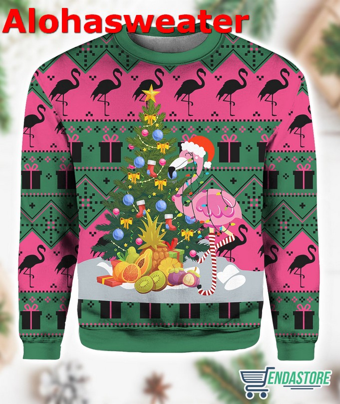 Flamingo Ugly Christmas Sweater - Holiday Gift product image