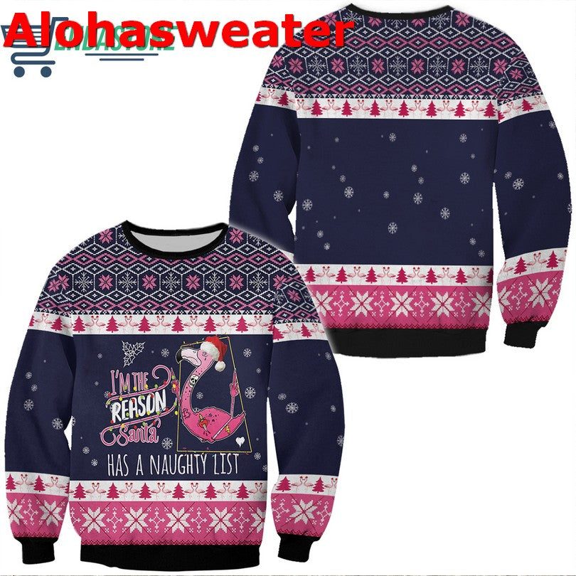 Flamingo Ugly Christmas Sweater - Holiday Gift product image 4