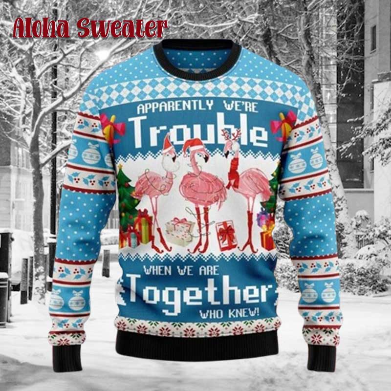 Christmas Naughty List Flamingo Ugly Christmas Sweater - Holiday Gift product image 5