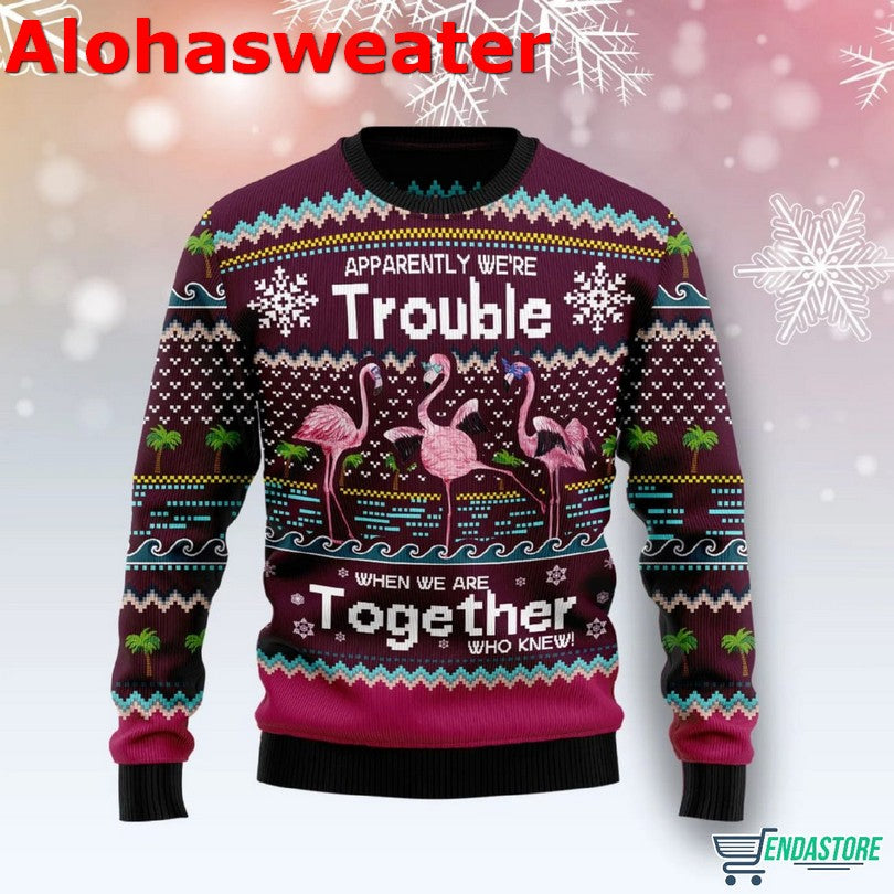 Flamingo Tree Christmas Sweater - Holiday Gift product image 2