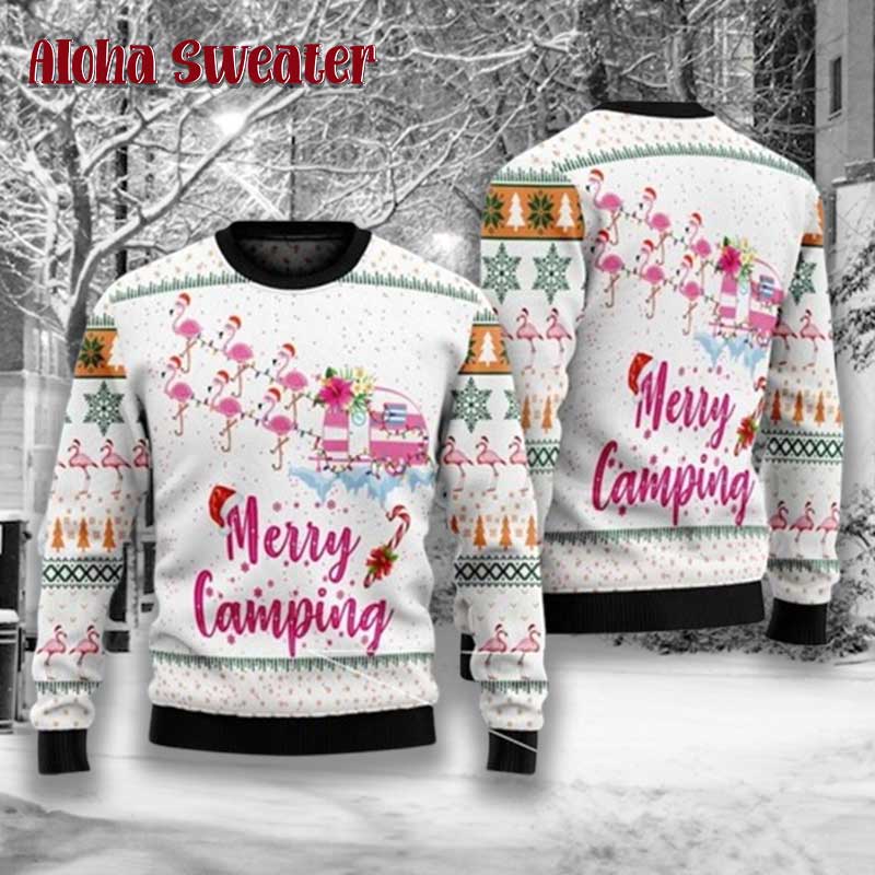 Flamingo Together This Holiday Ugly Christmas Sweater - Holiday Gift product image 2