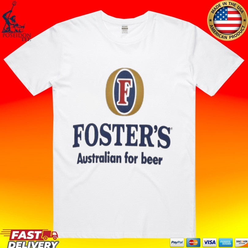 Foster's Australian For Beer - Adult & Kids T-Shirts, Sweatshirts & Hoodies apparel design preview 1