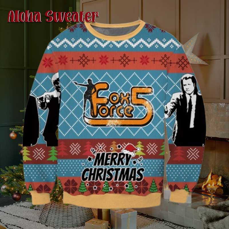 Fox Force Five Shoot Pulp Fiction Ugly Christmas Sweater - Holiday Gift product image