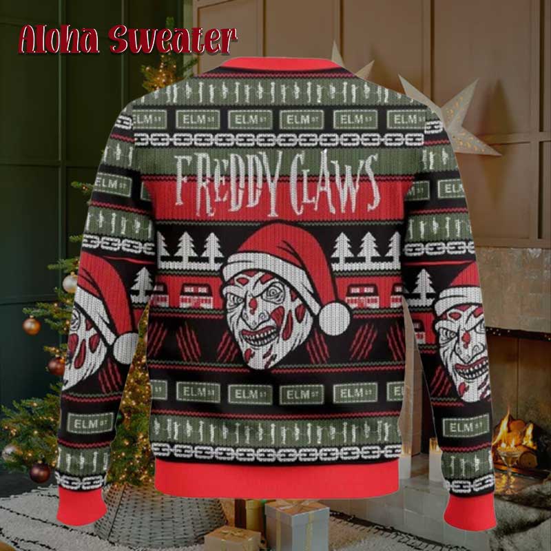 Freddy Claws A Nightmare On Elm Ugly Christmas Sweater - Holiday Gift product image