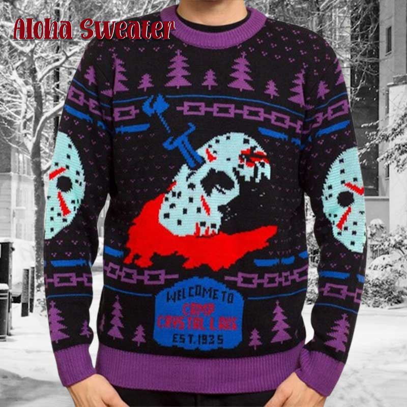 Jason Voorhees Friday The Ugly Christmas Sweater - Holiday Gift product image 5