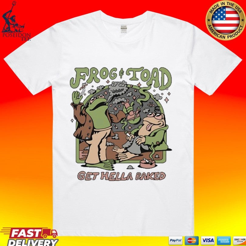 Frog And Toad Get Hella Baked - Adult & Kids T-Shirts, Sweatshirts & Hoodies apparel design preview 1