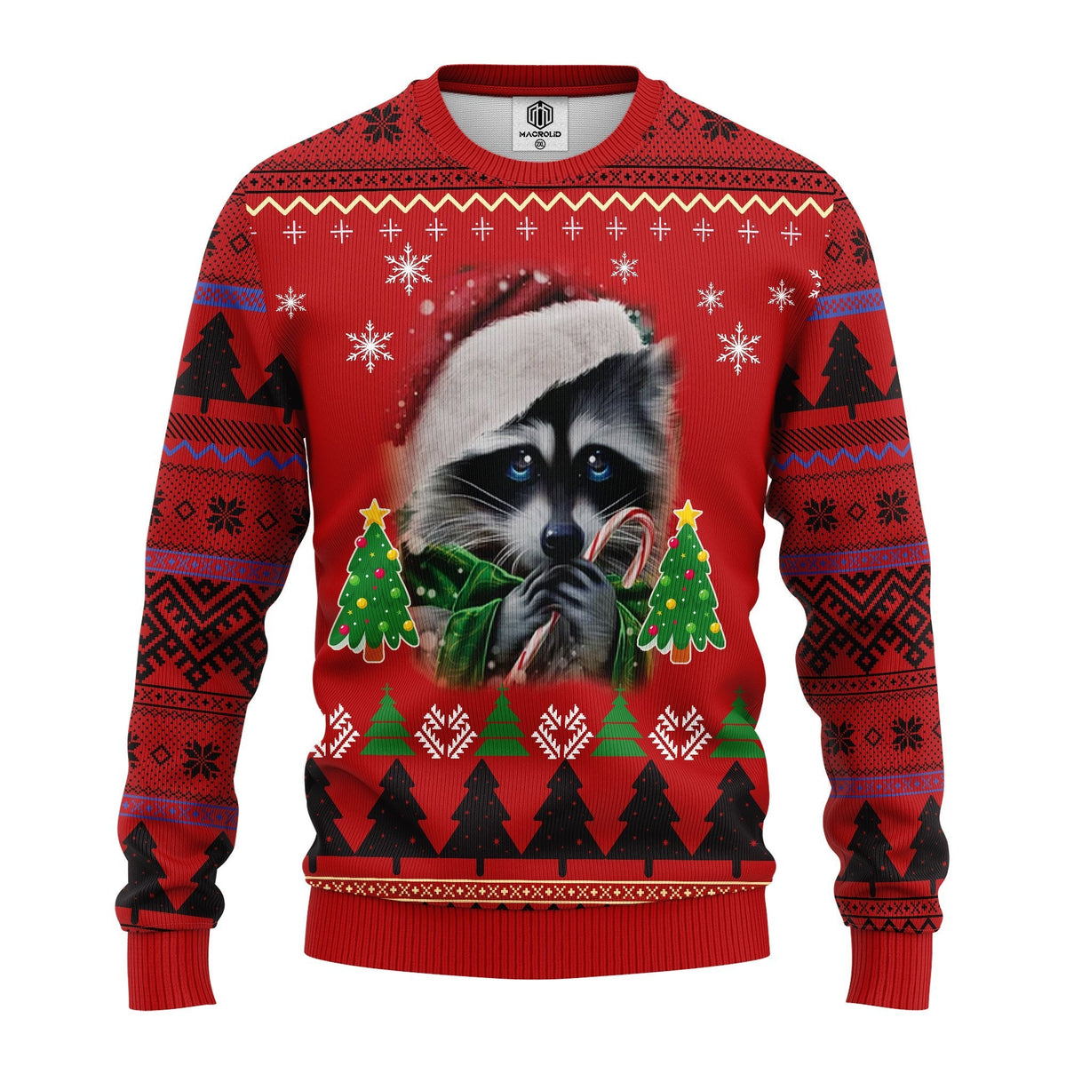 Raccoon candy 3D Ugly Christmas Sweater - Holiday Gift product image