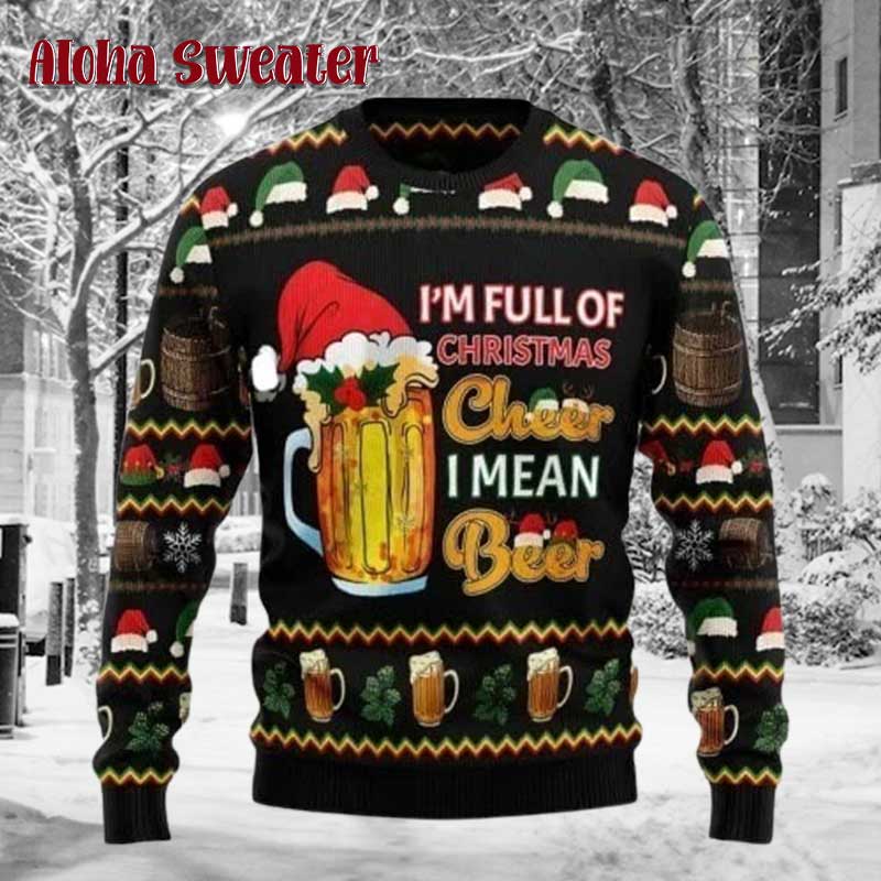 Wonderful Time For A Beer Ugly Christmas Sweater - Holiday Gift product image 5
