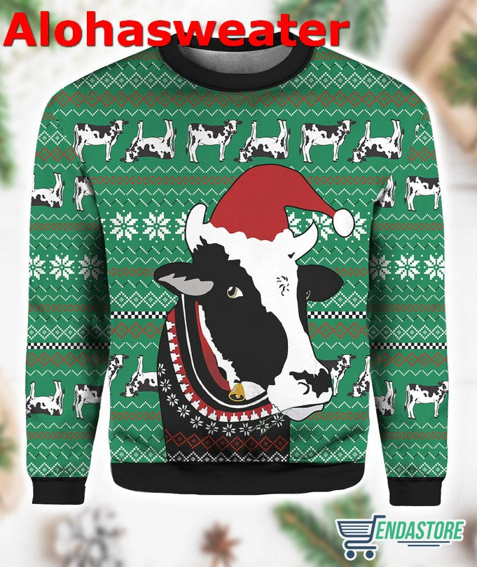 Funny Cow Ugly Christmas Sweater - Holiday Gift product image