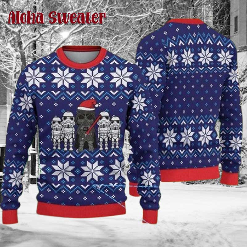 Halloween Night Darth Vader Star War Ugly Christmas Sweater - Holiday Gift product image 2