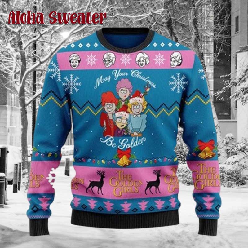 Golden Girls Red Chibi Ugly Christmas Sweater - Holiday Gift product image 5
