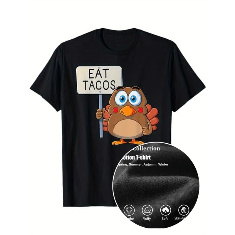 Funny Thanksgiving Turkey Eat Tacos Halloween S Xxxl - Adult & Kids T-Shirts, Sweatshirts & Hoodies apparel design preview 1