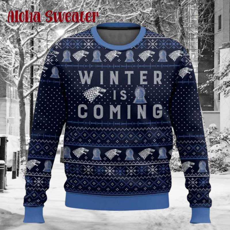 Game Of Thrones Jon Snow Let It Snow Ugly Christmas Sweater - Holiday Gift product image 3