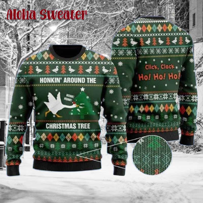 Gingerbread Goose Ride Ugly Christmas Sweater - Holiday Gift product image 3
