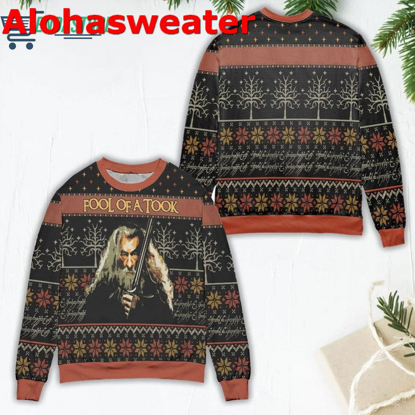 Gains Tats And Hos Tattoo Gym Ugly Christmas Sweater - Holiday Gift product image 2