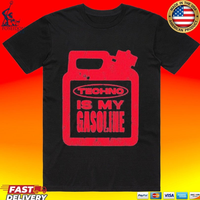 Gasoline Techno Is My - Adult & Kids T-Shirts, Sweatshirts & Hoodies apparel design preview 1