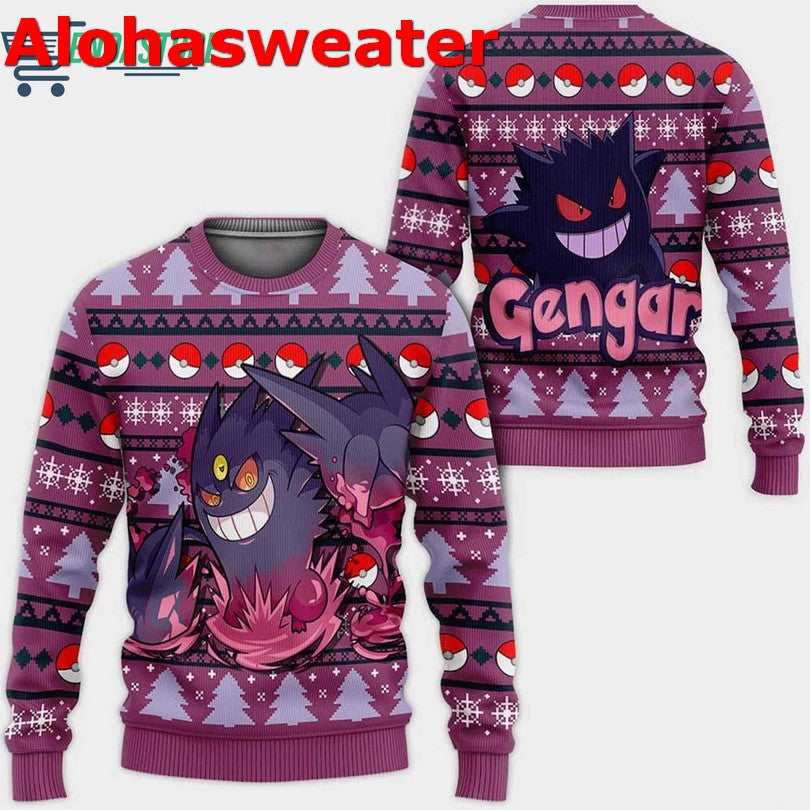 Gengar Ugly Christmas Sweater - Holiday Gift product image