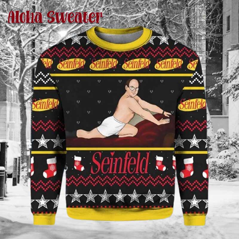 Festivus For The Rest Of Us Seinfeld Green Ugly Christmas Sweater - Holiday Gift product image 5