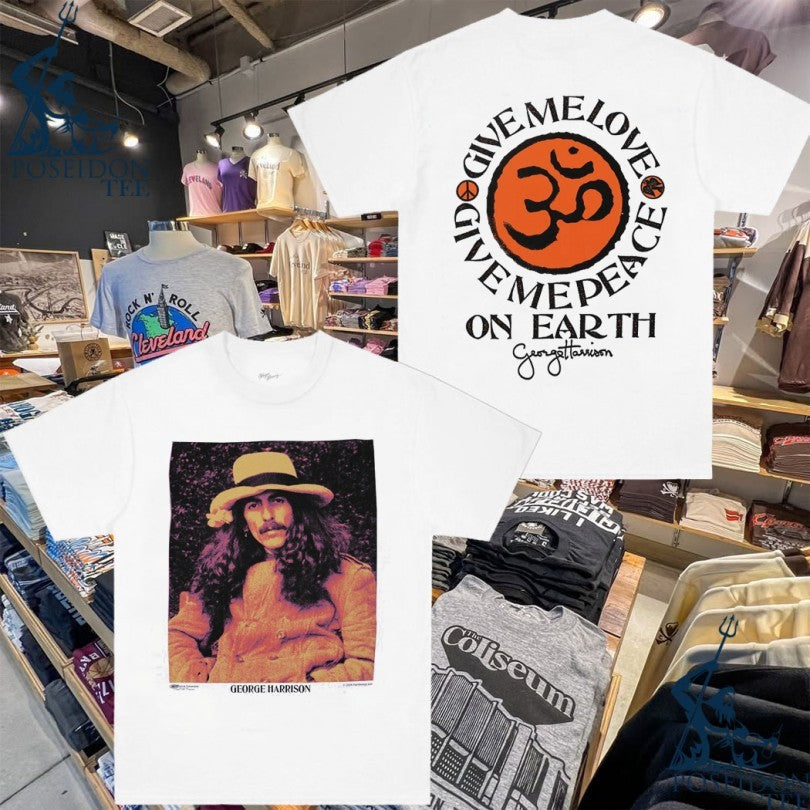 George Harrison Give Me Love Peace On Earth - Adult & Kids T-Shirts, Sweatshirts & Hoodies apparel design preview 1