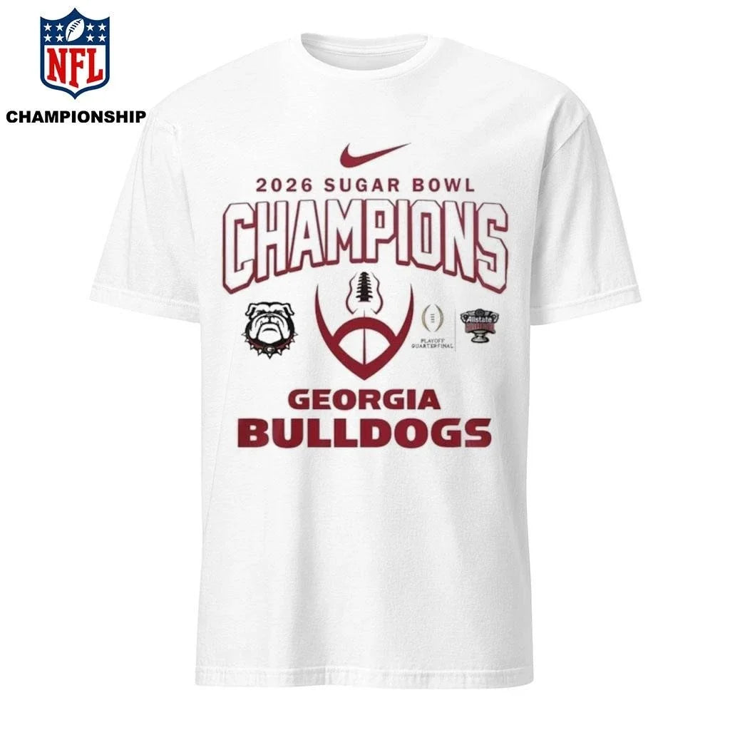 Georgia Bulldogs NCAA 2026 Sugar Bowl Champions - Adult & Kids T-Shirts, Sweatshirts & Hoodies apparel design preview 1