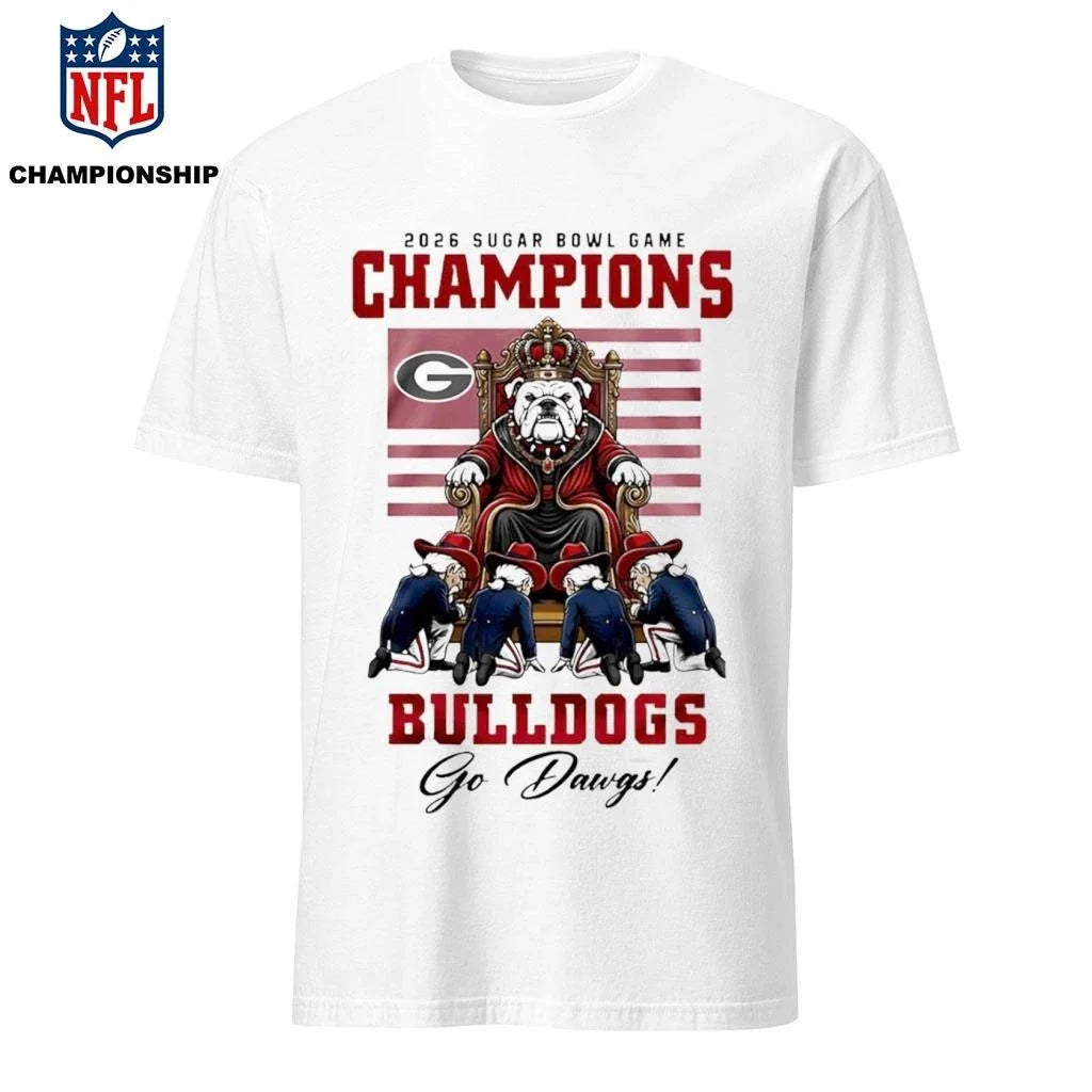 Georgia Bulldogs NCAA 2026 Sugar Bowl Game Champions - Adult & Kids T-Shirts, Sweatshirts & Hoodies apparel design preview 1