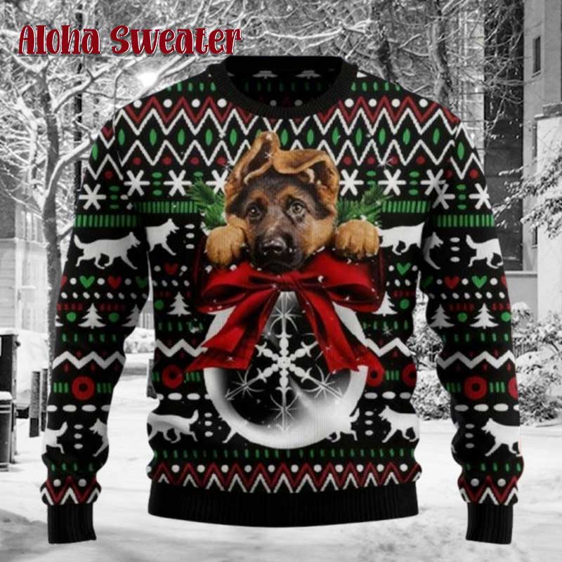 Husky Funny Dog Reindeer Ugly Christmas Sweater - Holiday Gift product image 5