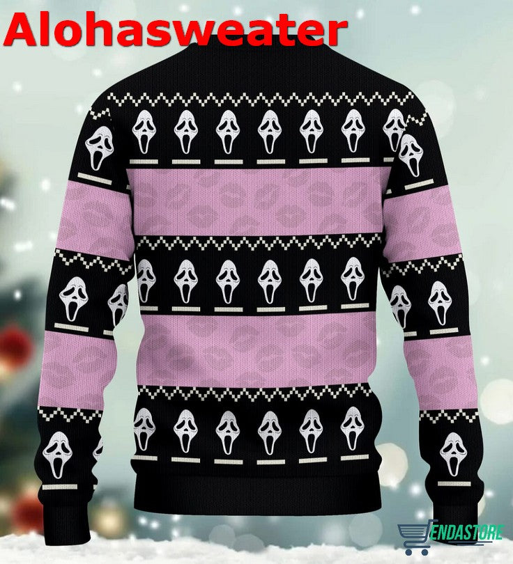 Ghostface Boo You Whore Halloween Ugly Christmas Sweater - Gift Idea product image 2