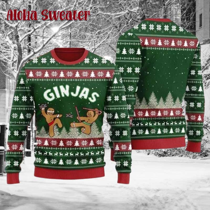 Gingerbread Let’s Get Baked Ugly Christmas Sweater - Holiday Gift product image 3