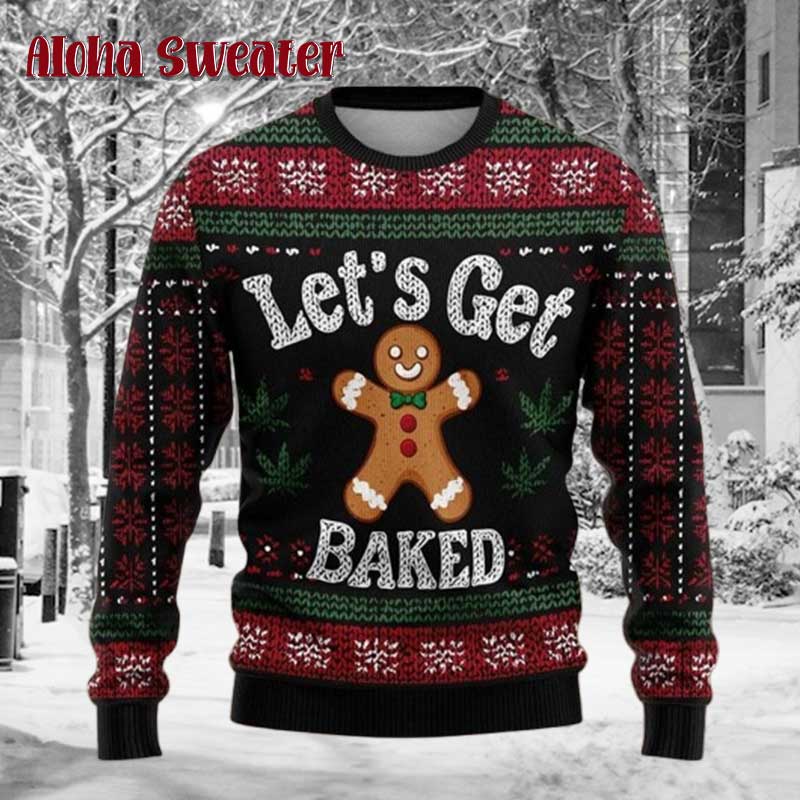Funny Gingerbread Funny Cookie Couple Ugly Christmas Sweater - Holiday Gift product image 5