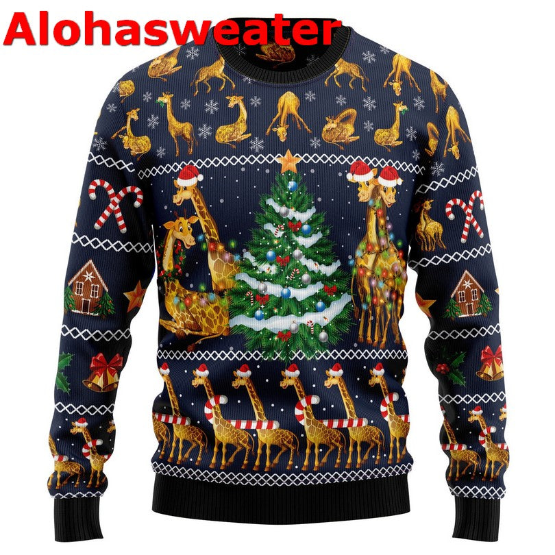 Giraffe Funny Ugly Christmas Sweater - Holiday Gift product image 2