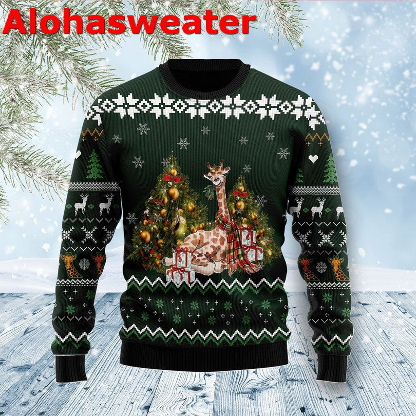 Giraffe heart Christmas Sweater - Holiday Gift product image 2