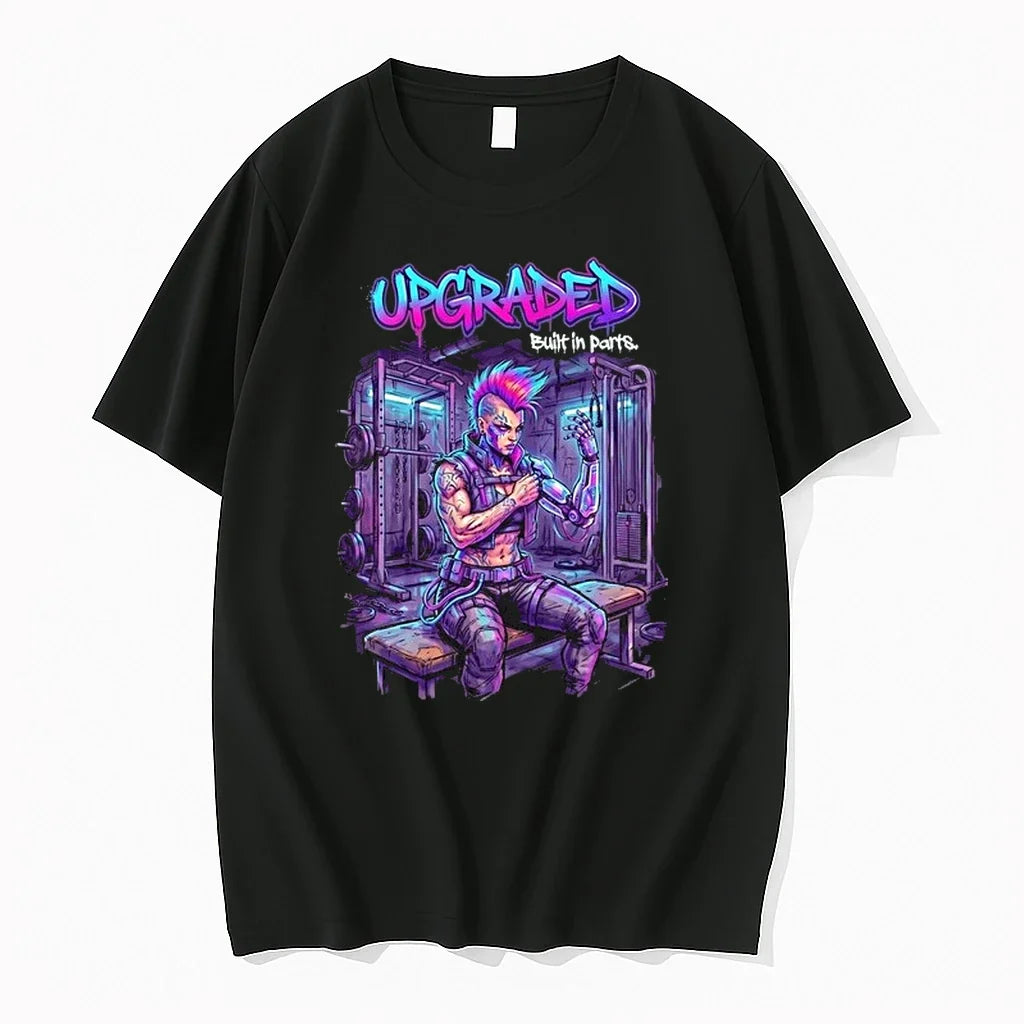 Girl Cyberpunk Upgraded Built In Parts 0 Sweater - Adult & Kids T-Shirts, Sweatshirts & Hoodies apparel design preview 1