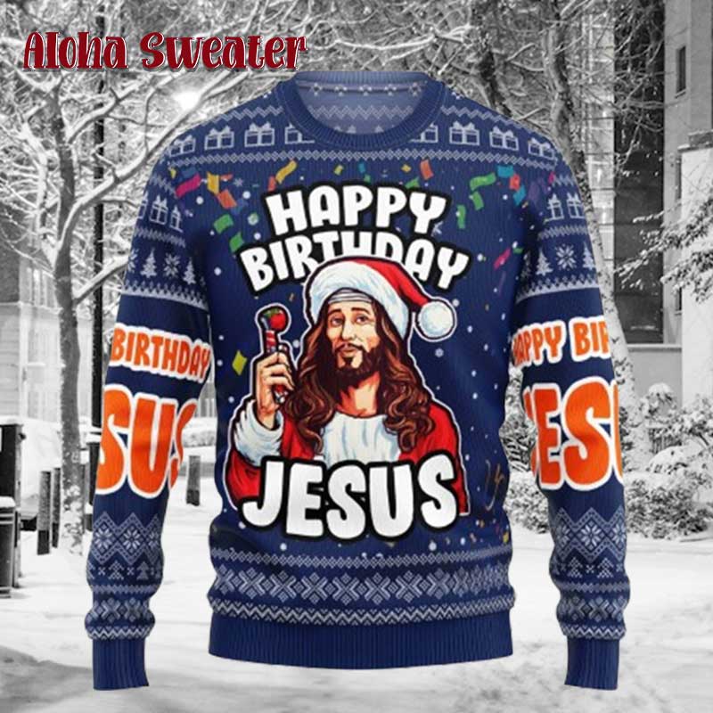Go Jesus It’s Your Birthday Ugly Christmas Sweater - Holiday Gift product image