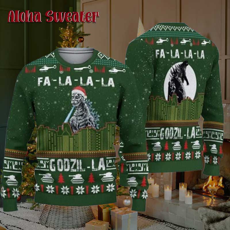 Godzilla King Of The Monsters Ugly Christmas Sweater - Holiday Gift product image 3
