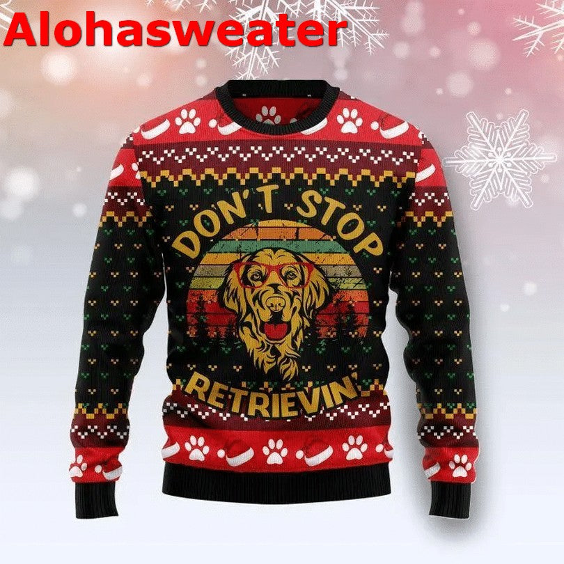 Golden retriever dog keep Christmas great Christmas Sweater - Holiday Gift product image 3