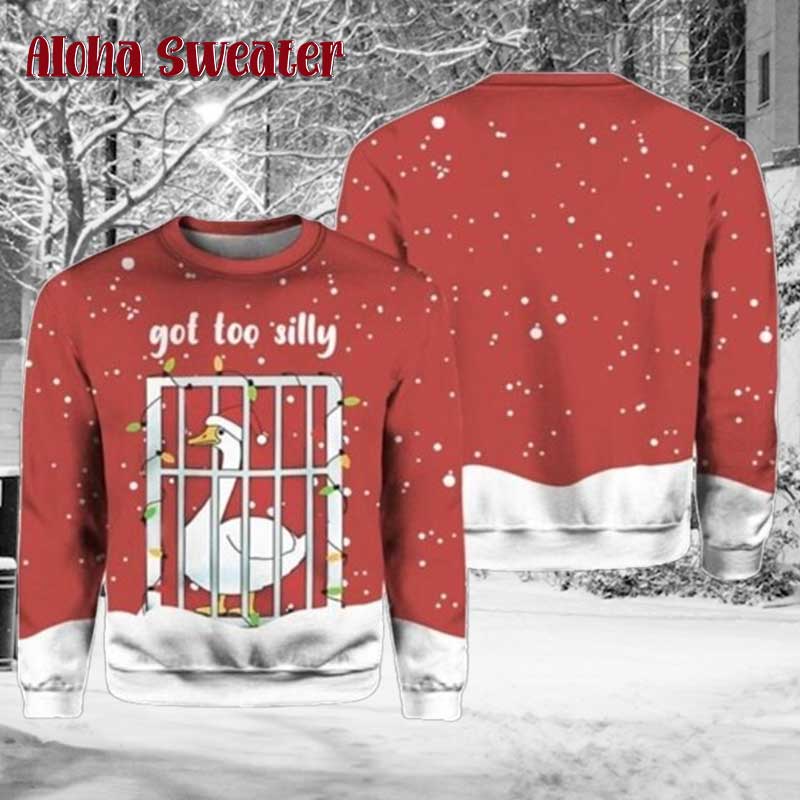 Goose Honk Funny Xmas Ugly Christmas Sweater - Holiday Gift product image 3