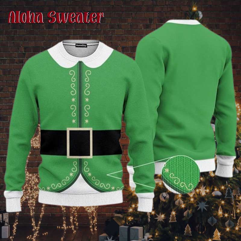 Guess Who Miss The Eve Buddy The Elf Ugly Christmas Sweater - Holiday Gift product image 3