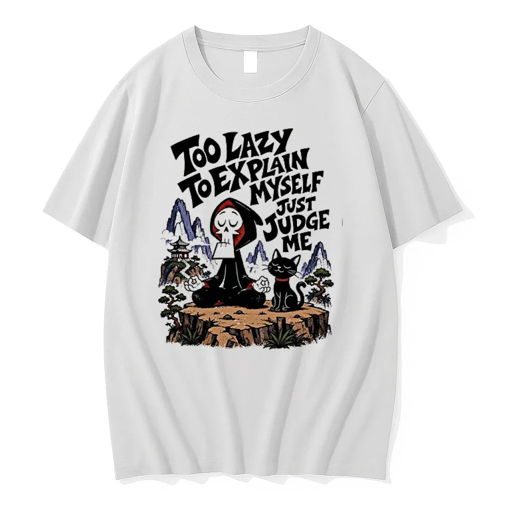 Grim Too Lazy To Explain Myself Just Judge Me 0 - Adult & Kids T-Shirts, Sweatshirts & Hoodies apparel design preview 1