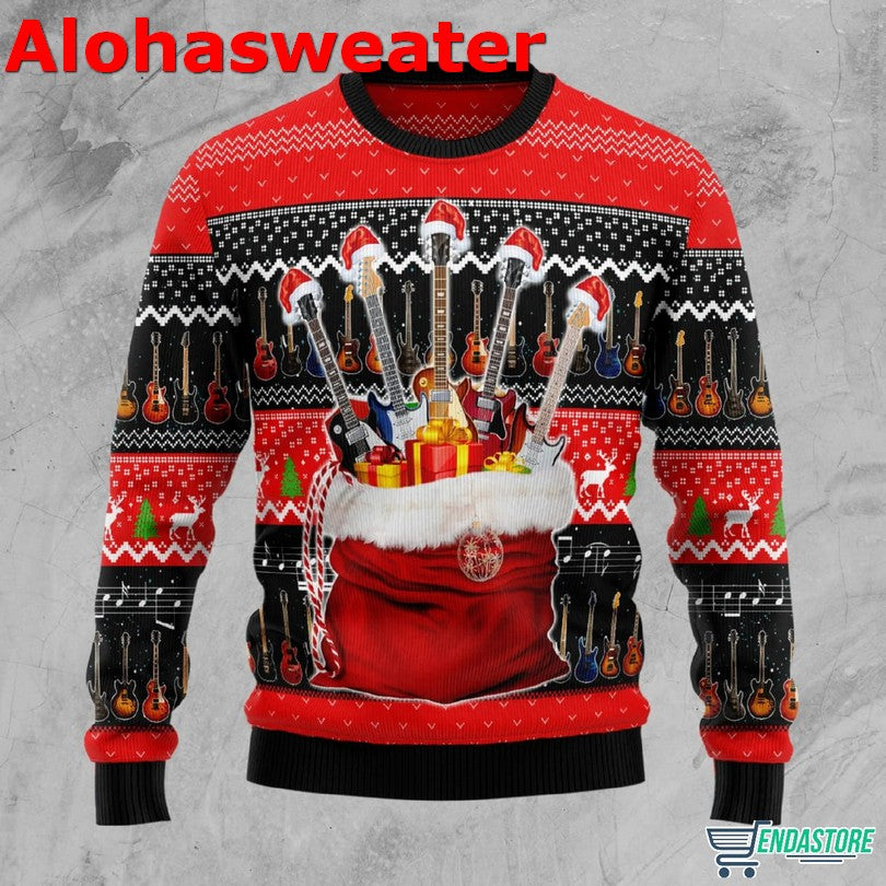 Guitar Xmas Ugly Christmas Sweater - Holiday Gift product image