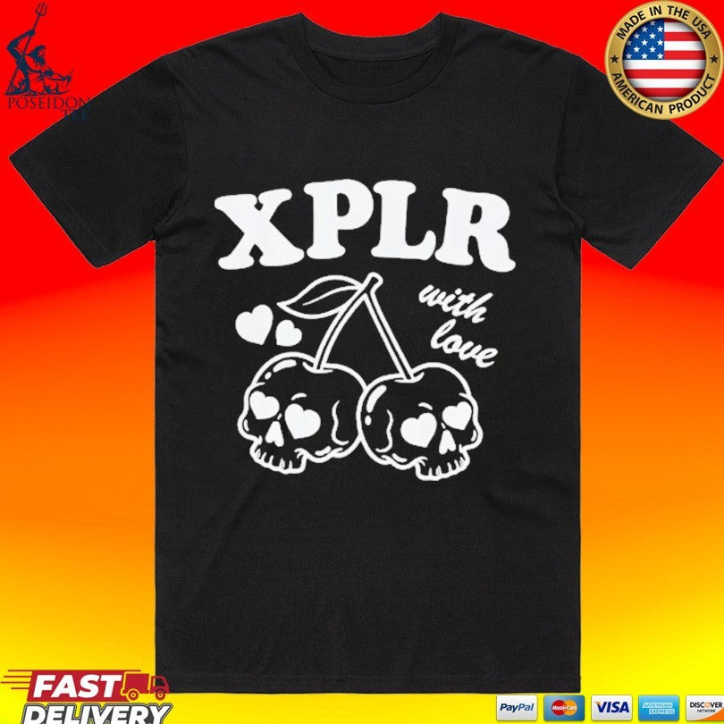 Xplr With Love Cherry Design - Adult & Kids T-Shirts, Sweatshirts & Hoodies apparel design preview 1