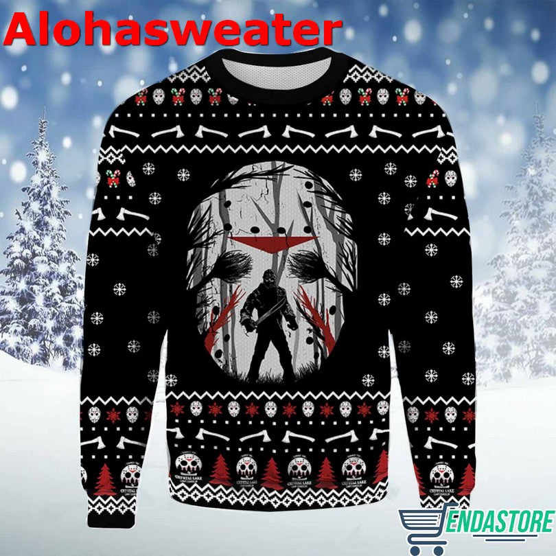 Halloween Jason Voorhees ENDA-17332F-6 Ugly Christmas Sweater - Holiday Gift product image