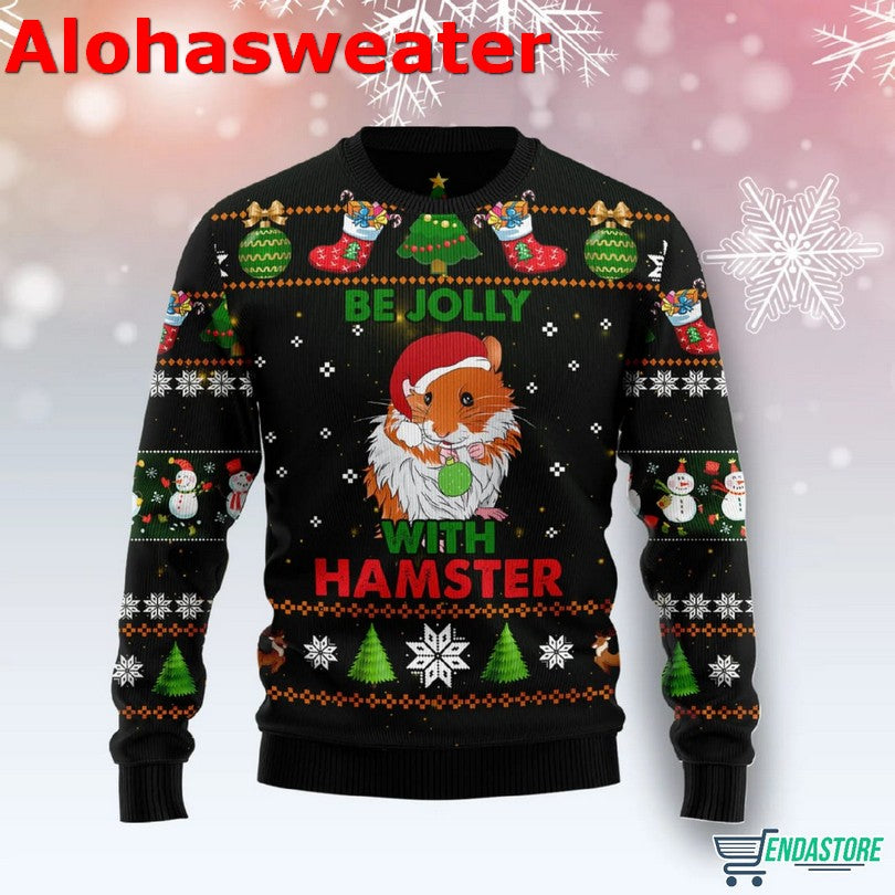 Hamster Be Jolly Ugly Christmas Sweater - Holiday Gift product image