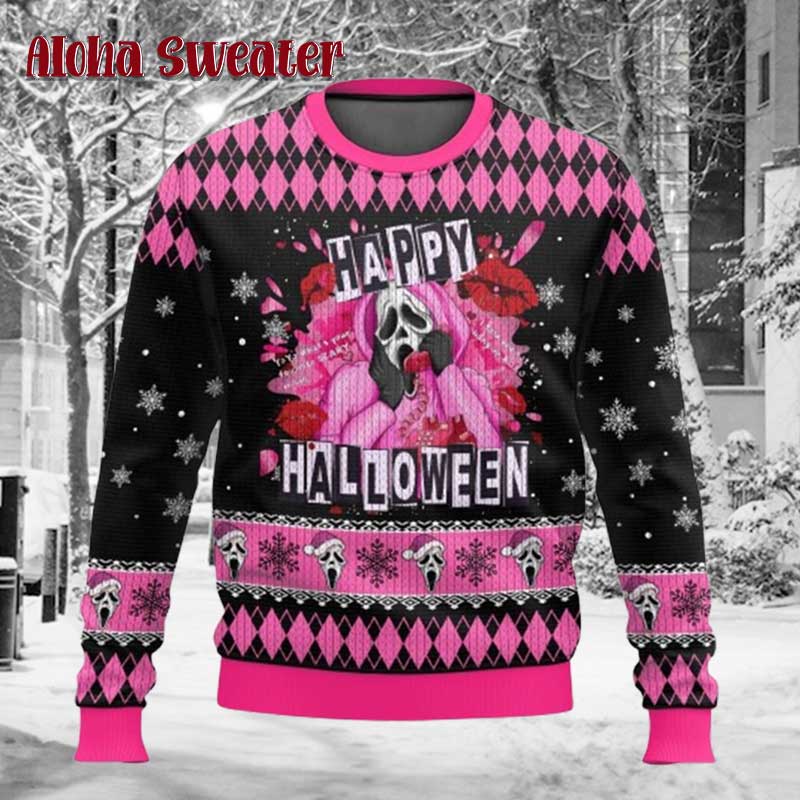 Halloween Scream Ghostface Ugly Christmas Sweater - Holiday Gift product image 2