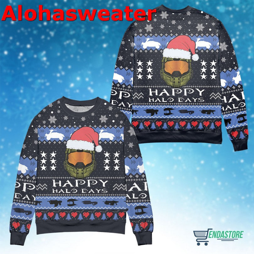 Happy halo days Christmas Sweater - Holiday Gift product image
