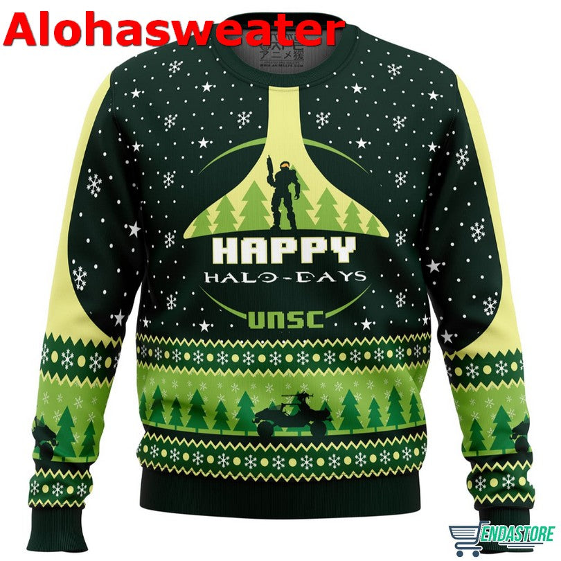 Happy halo days Christmas Sweater - Holiday Gift product image 5