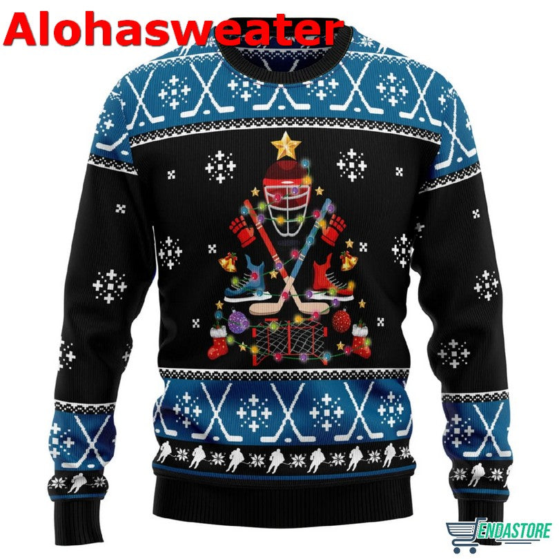Happy Hockeyday Ugly Christmas Sweater - Holiday Gift product image