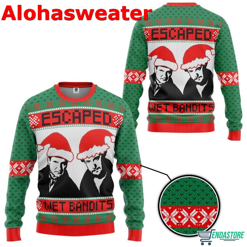Harry And Marv Escaped Wet Bandits Ugly Christmas Sweater - Gift Idea product image