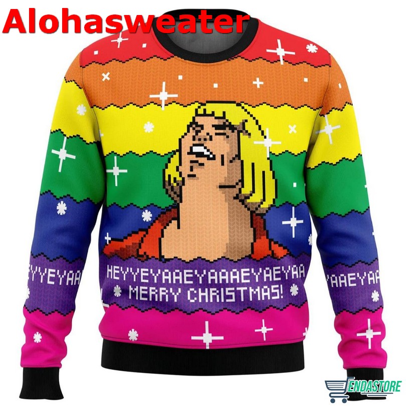 He Man LGBT Rainbow Christmas Sweater - Holiday Gift product image
