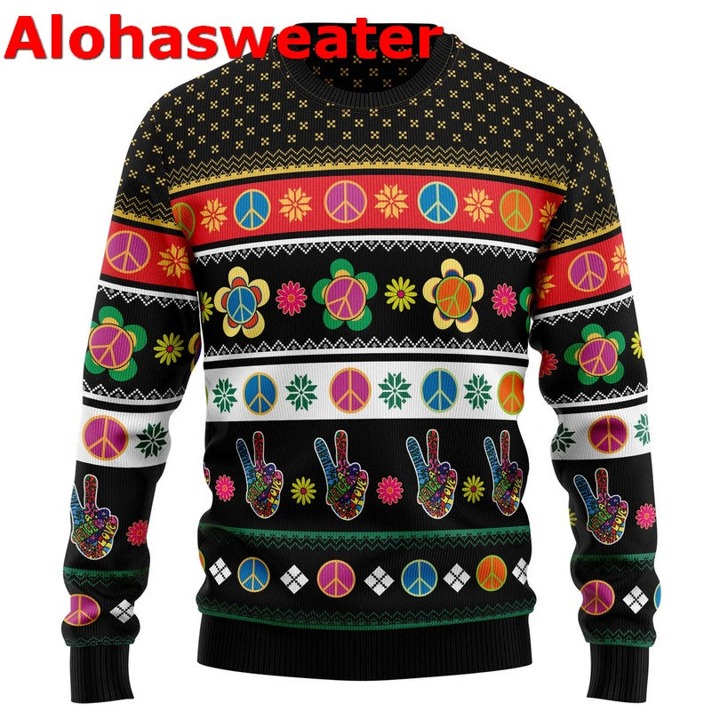 Hippie girl Christmas Sweater - Holiday Gift product image 3